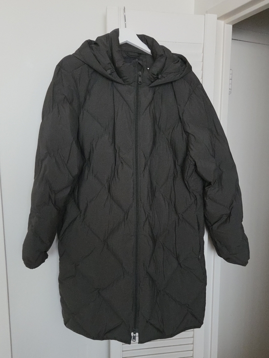 Reitmans Jackets & Blazers - Reitmans Dark Green Gray Hooded Quilted Puffer Coat 3X